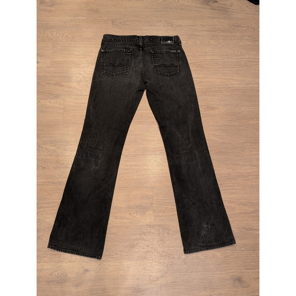 7 For All Mankind Black Wash Bootcut Jeans size 30 - Picture 2 of 10